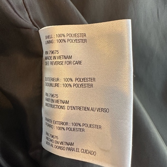 Michael Kors Black Trench Overcoat Silver Hook Closure Sz S MSRP $298 - Picture 8 of 9